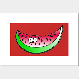 Happy Watermelon Doodle Posters and Art